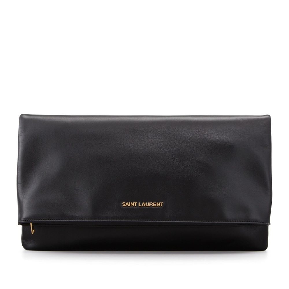 Saint Laurent
Letters Large Fold-Over Clutch Bag, Black - Picture 1 of 6